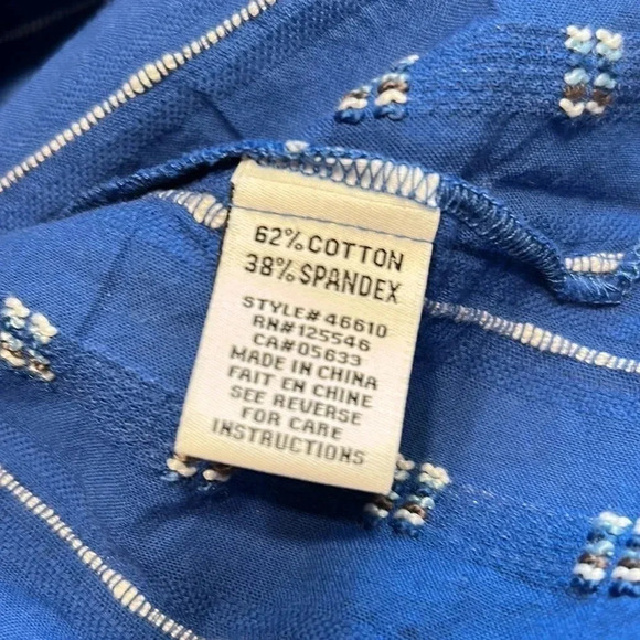 Habitat oversized PTP 20.5” shirt NWT,textured,embroidered,striped,hi-lo. - Picture 13 of 17